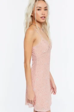 Flower Print Slip Dress