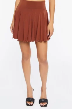 Flowy Lettuce-Edge Mini Skirt