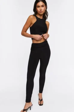 Foldover High-Rise Pants