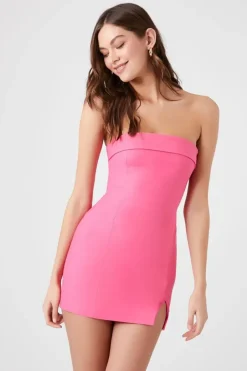 Foldover Tube Mini Dress