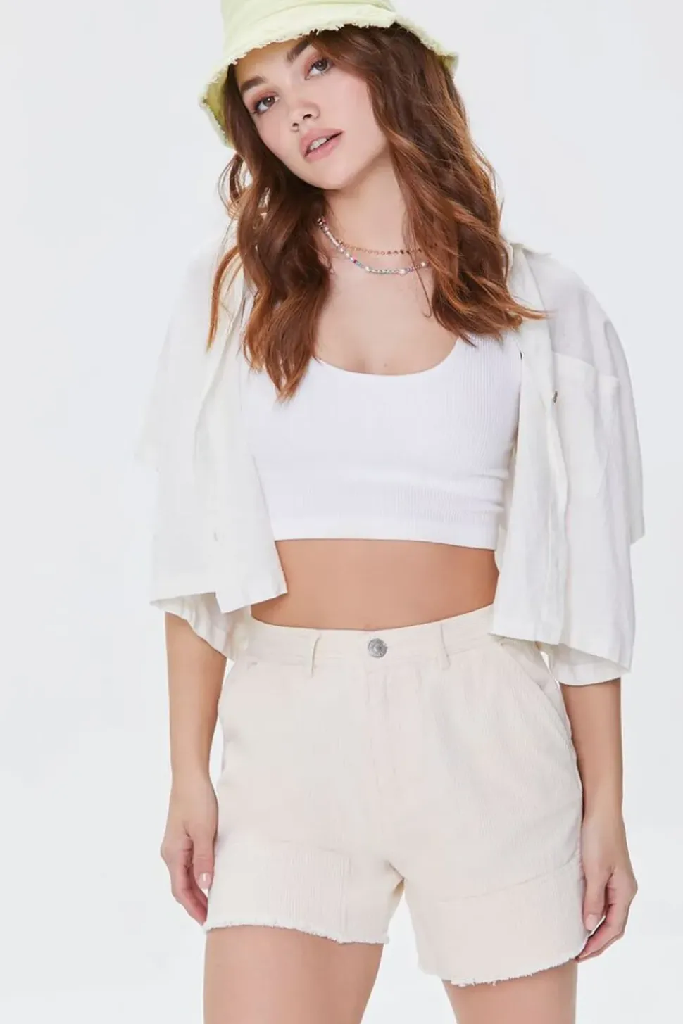 Frayed Corduroy Shorts