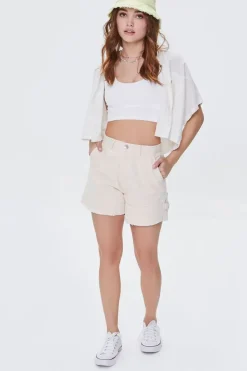Frayed Corduroy Shorts