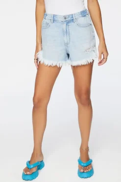 Frayed Denim Shorts