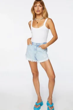 Frayed Denim Shorts