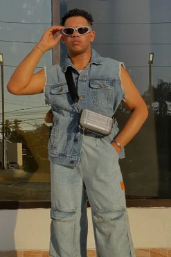 Frayed Denim Vest