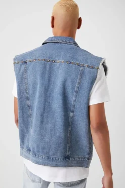 Frayed Denim Vest
