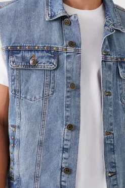 Frayed Denim Vest