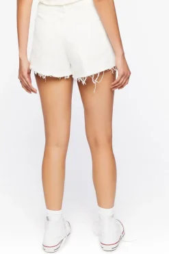 Frayed Distressed Denim Shorts