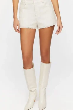 Frayed-Hem High-Rise Shorts
