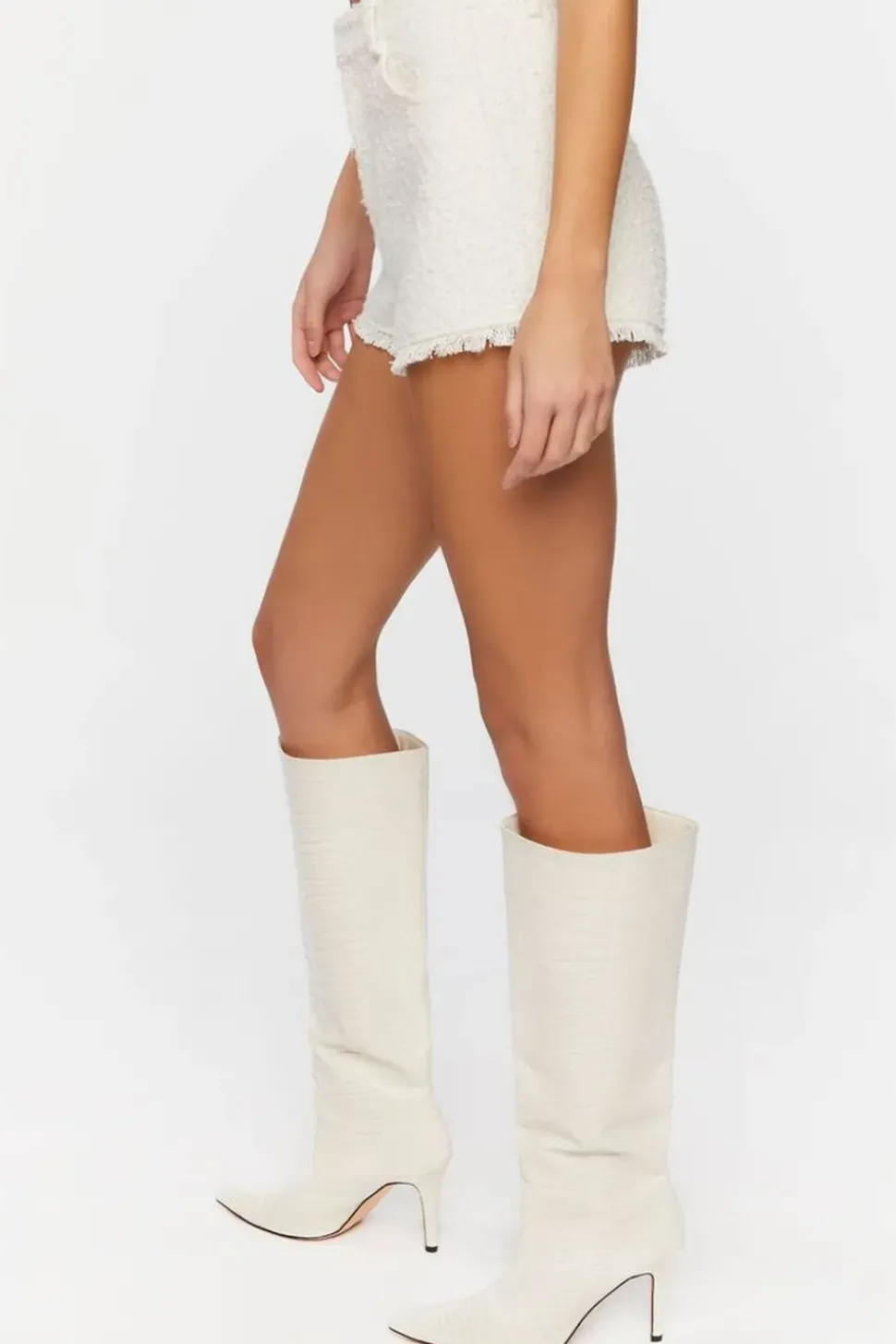 Frayed-Hem High-Rise Shorts