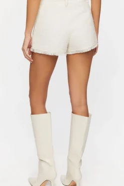 Frayed-Hem High-Rise Shorts
