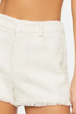 Frayed-Hem High-Rise Shorts