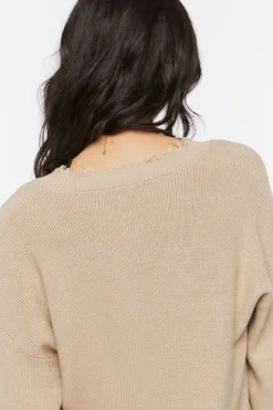 Frayed Sharkbite Sweater Dress