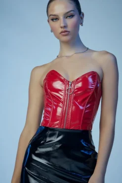 Fredericks Of Hollywood Faux Patent Leather Bodysuit