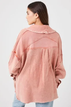French Terry Reverse High-Low Jacket