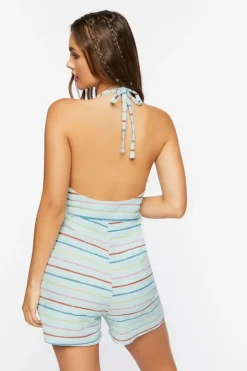 French Terry Striped Romper