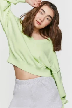 French Terry V-Neck Pullover