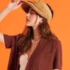 Fringe Straw Sun Visor