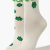 Frog Print Crew Sock Set - 2 Pack