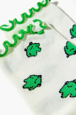 Frog Print Crew Sock Set - 2 Pack