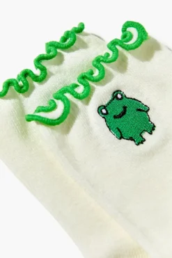 Frog Print Crew Sock Set - 2 Pack