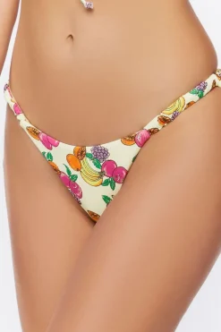 Fruit Print Brazilian Bikini Bottoms