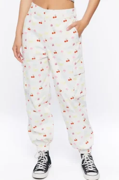 Fruit Print Cargo Joggers