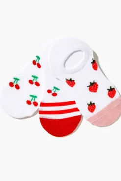 Fruit Print No-Show Sock Set - 3 Pack