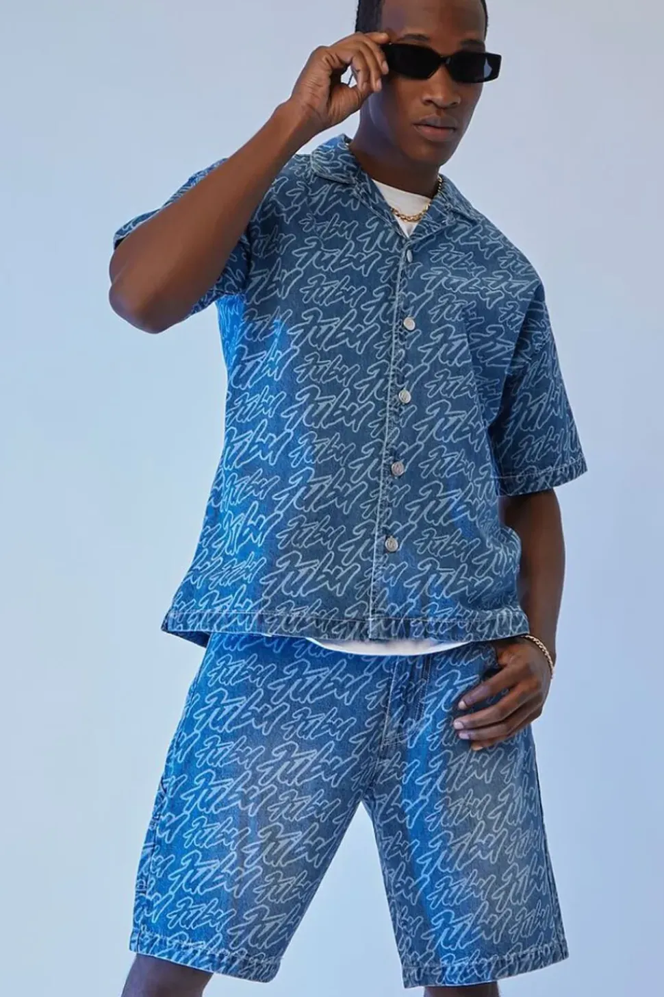 Fubu Print Denim Shorts