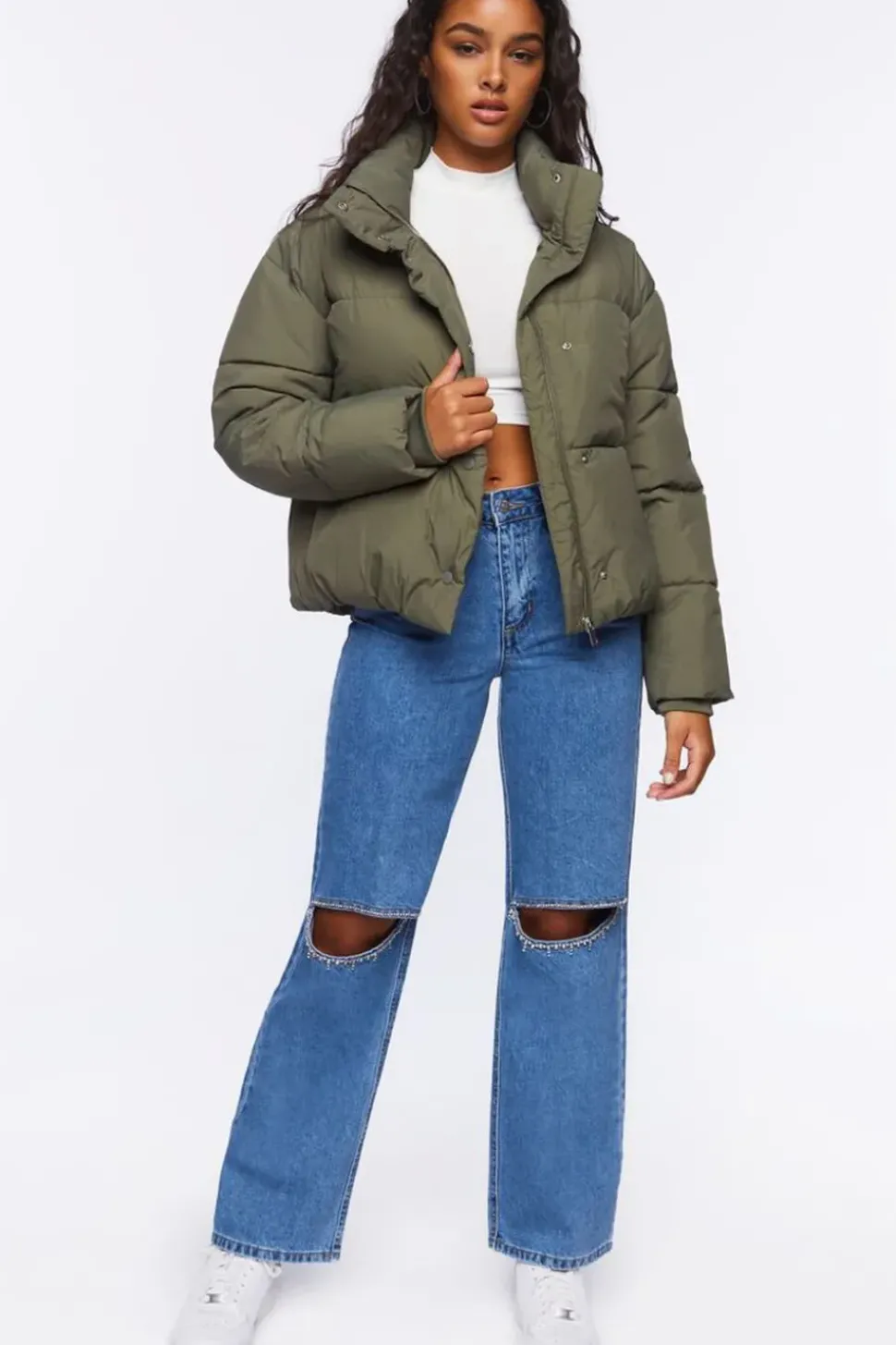 Funnel Neck Puffer Jacket