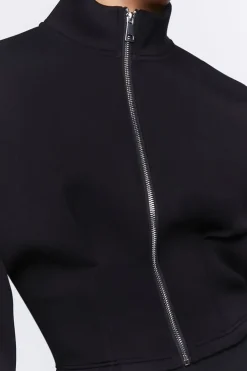 Funnel Neck Zip-Up Jacket