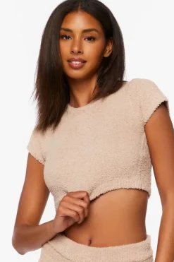 Fuzzy Cropped Lounge Tee
