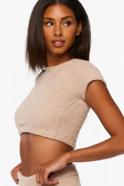 Fuzzy Cropped Lounge Tee
