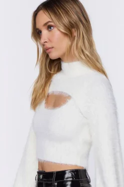 Fuzzy Crop Top & Bolero Set