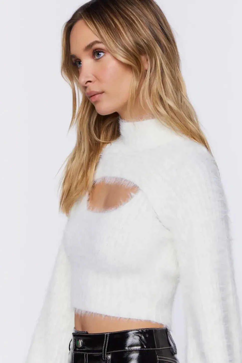 Fuzzy Crop Top & Bolero Set