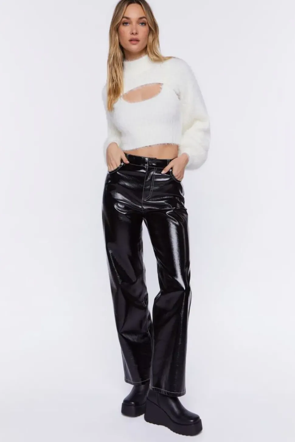 Fuzzy Crop Top & Bolero Set