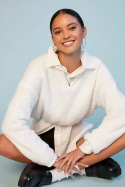 Fuzzy Half-Zip Sweater