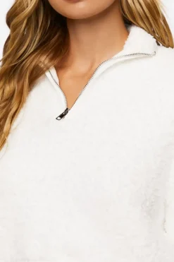 Fuzzy Half-Zip Sweater