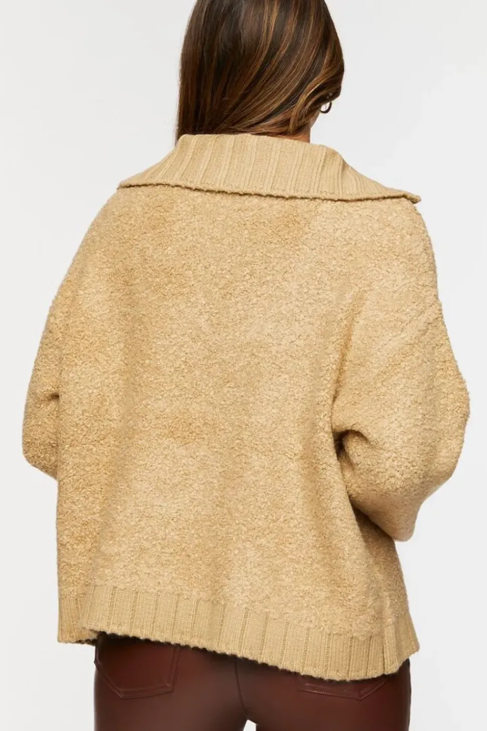 Fuzzy Half Zip-Up Sweater