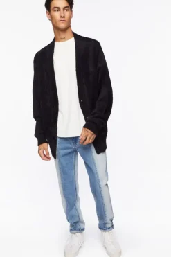 Fuzzy Knit Cardigan Sweater