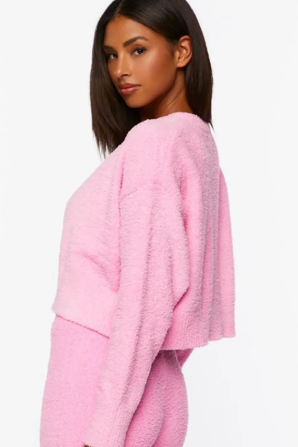 Fuzzy Knit Cardigan Sweater