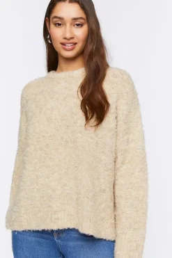 Fuzzy Knit Long Sleeve Sweater