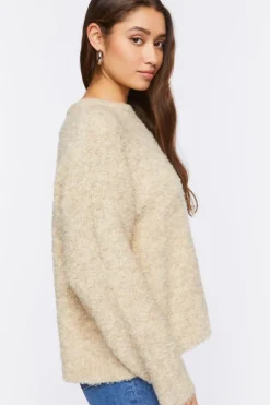 Fuzzy Knit Long Sleeve Sweater