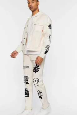Galleria Quarta Graphic Slim-Fit Jeans