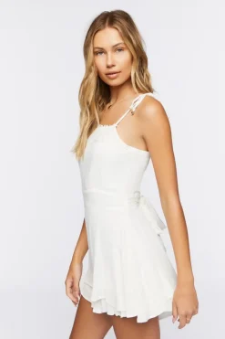 Gauze Fit & Flare Mini Dress