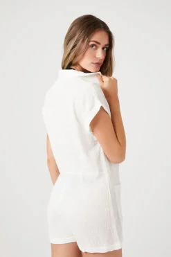 Gauze Swim Cover-Up Romper