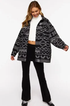 Geo Drop-Sleeve Shacket
