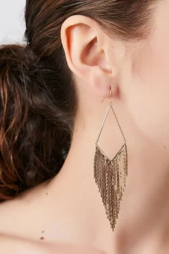 Geo Fringe Drop Earrings