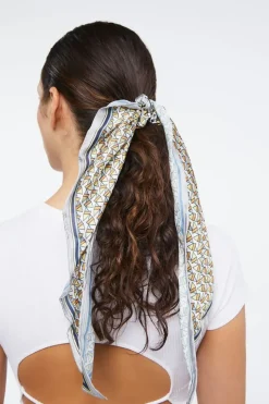 Geo Print Bow Scrunchie