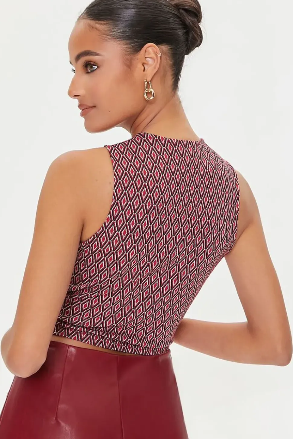 Geo Print Crop Top